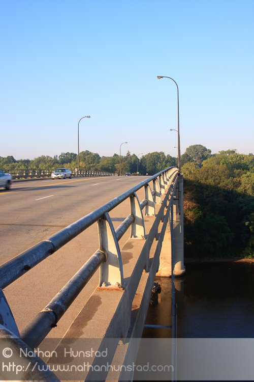 The Franklin Avenue Bridge over the Mississippi River.